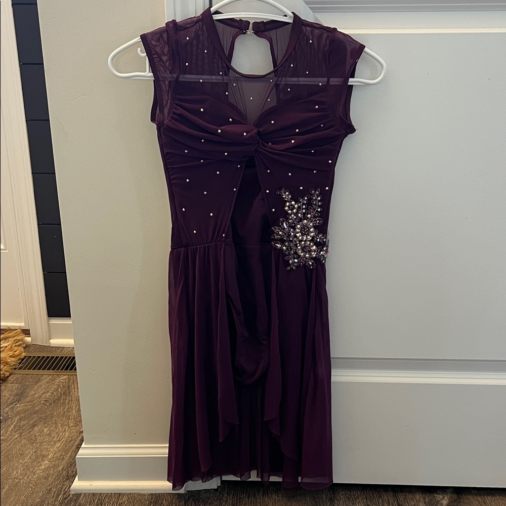 Elegant Purple Leotard with Embellishments